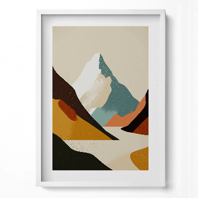 Függőleges kép keretben Absztrakt hegyvidéki táj