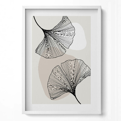 Függőleges kép keretben Levélmintás minimalista design