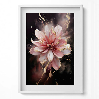 Függőleges kép keretben Virág lágy színek absztrakt háttér