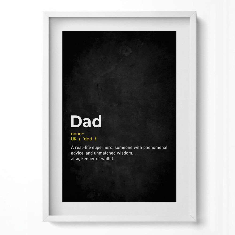 Függőleges kép keretben Apa mint szuperhős