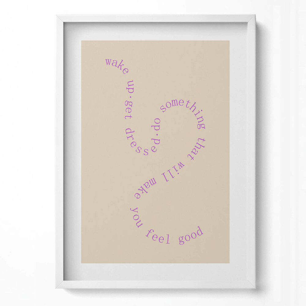 Függőleges kép keretben Pozitív üzenetek spirálban