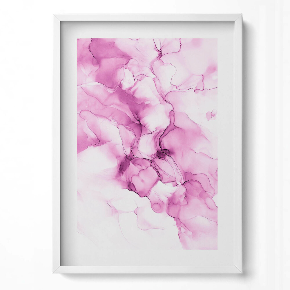 Függőleges kép keretben Absztrakt rózsaszín motívum