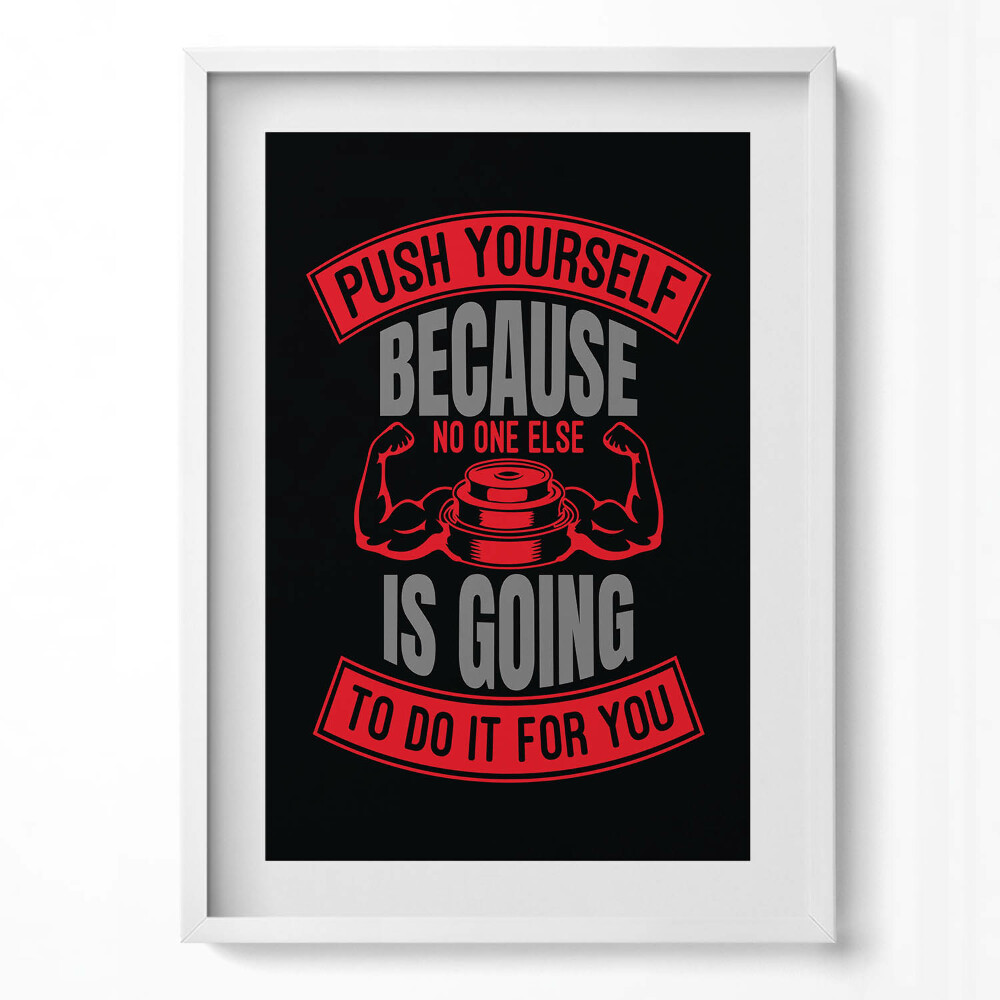 Függőleges kép keretben Motiváló edzésüzenet