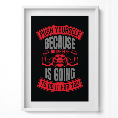 Függőleges kép keretben Motiváló edzésüzenet