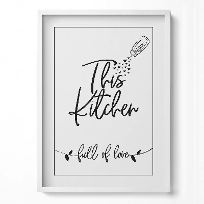 Függőleges kép keretben Konyhai dekoráció szeretet üzenet