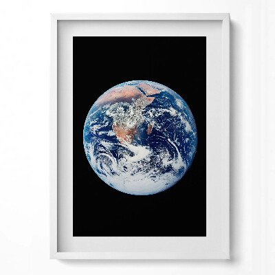 Függőleges kép keretben Föld gömbölyű képe