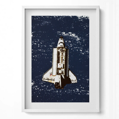 Függőleges kép keretben Űrsikló az űrben