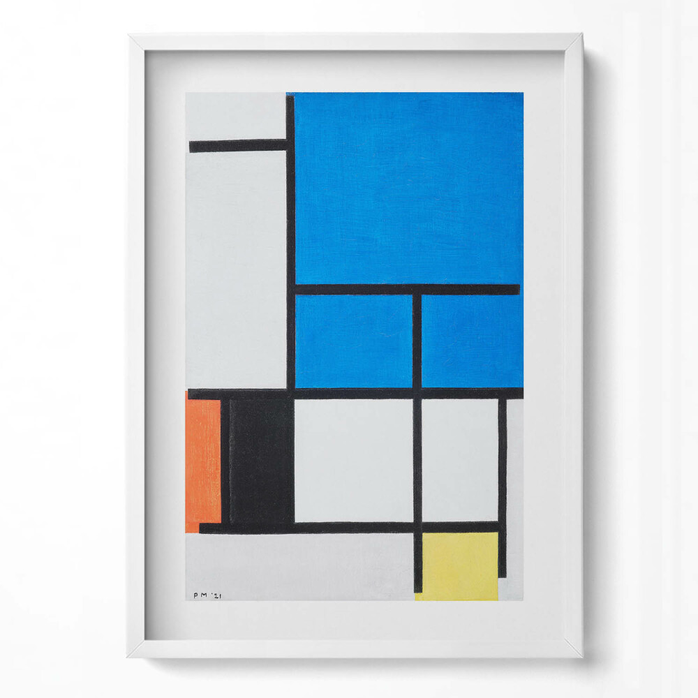 Függőleges kép keretben Geometrikus modern absztrakció