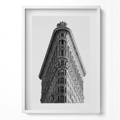 Függőleges kép keretben Félköríves épület fekete-fehér