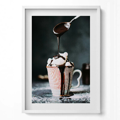 Függőleges kép keretben Csokoládéval öntött fagyasztott desszert