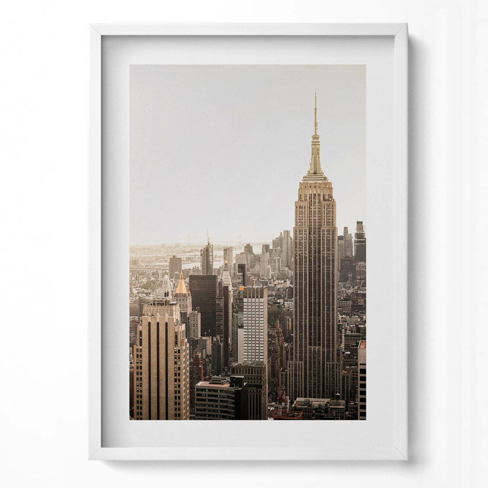 Függőleges kép keretben Városi táj felhőkarcolók