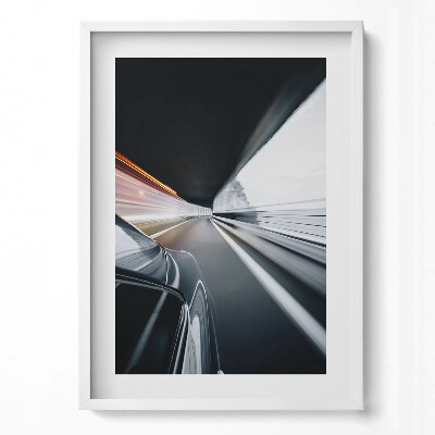 Függőleges kép keretben Gyors mozgás fénycsíkok