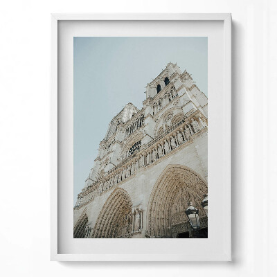 Függőleges kép keretben Gótikus katedrális homlokzata