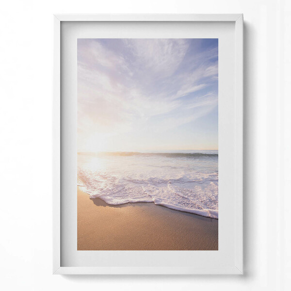 Függőleges kép keretben Tengerparti naplemente