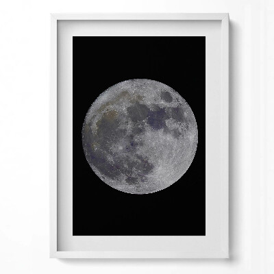 Függőleges kép keretben Telihold sötét háttérrel