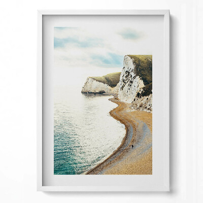 Függőleges kép keretben Tengerparti táj sziklás part