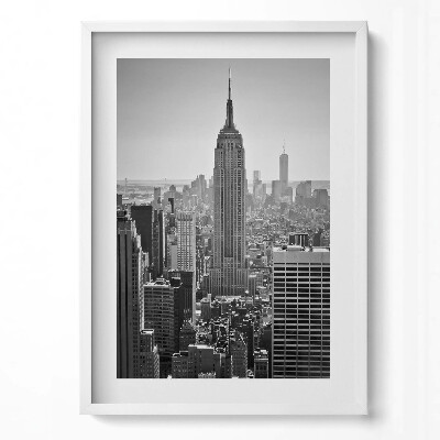 Függőleges kép keretben New York-i városkép Empire State Building