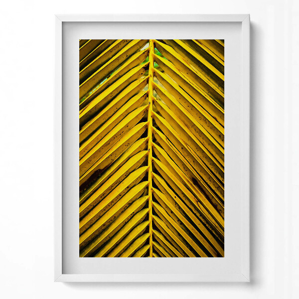 Függőleges kép keretben Sárga pálmalevél mintázata