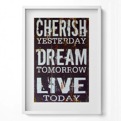 Függőleges kép keretben Inspiráló üzenet az élet fontosságáról