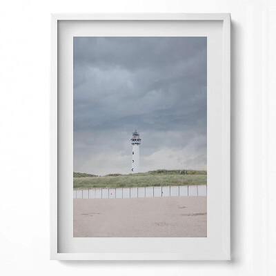 Függőleges kép keretben Tengerparti világítótorony