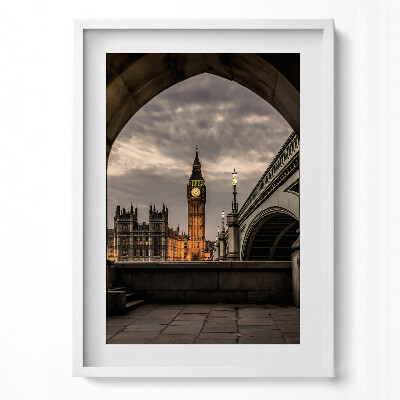 Függőleges kép keretben Big Ben és a parlament