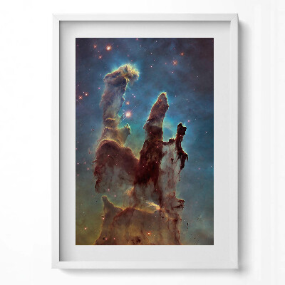 Függőleges kép keretben Csillagközi köd és galaktikus forma