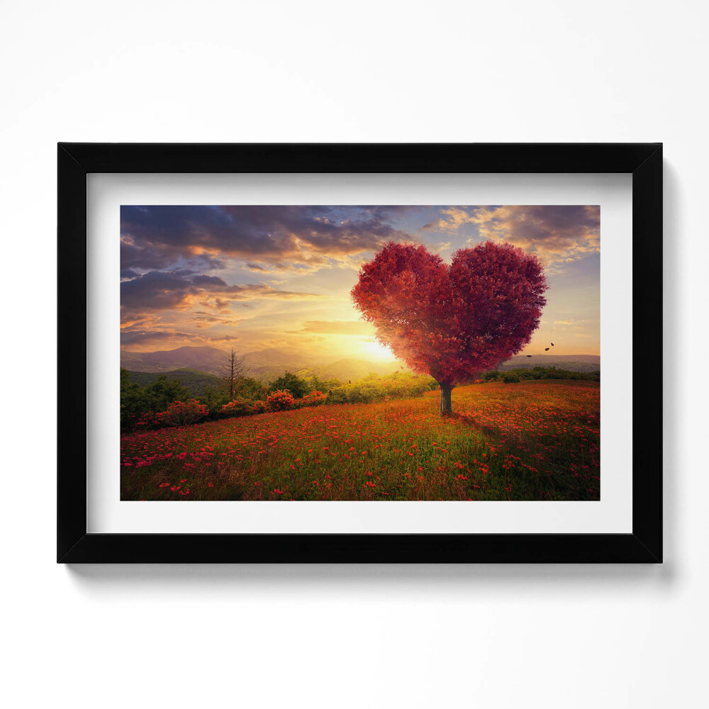 Keretezett kép Szív alakú szerelemfa