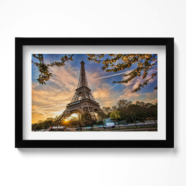 Kép keretben Eiffel torony Párizsban