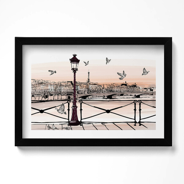 Keretezett kép Naplemente a Szajna felett