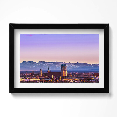 Kép keretben Német Alpok Münchenben