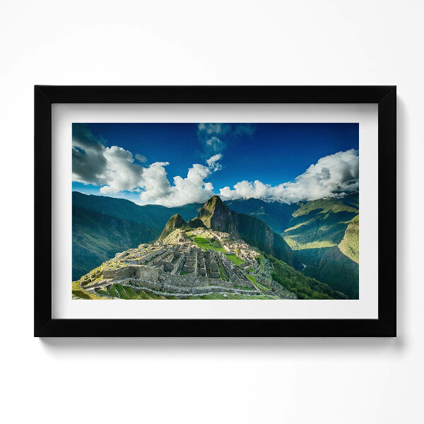 Kép keretben Machu Picchu látképe