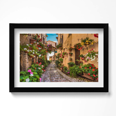 Kép keretben Virág utca Umbria városában