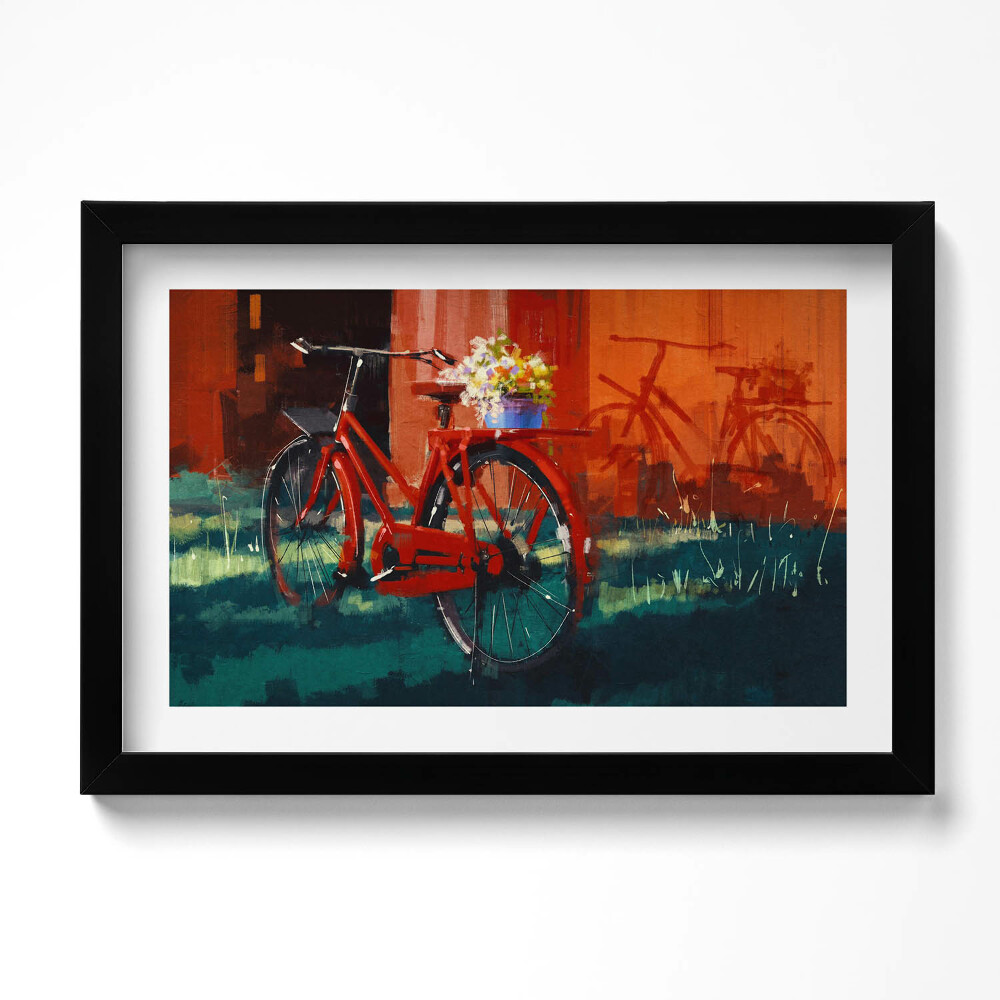 Keretezett kép Bicycle with floral composition