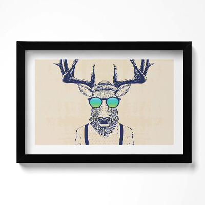 Keretezett kép Absztrakt szarvas emberi vonásokkal