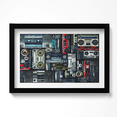 Kép keretben Music - Vintage boombox