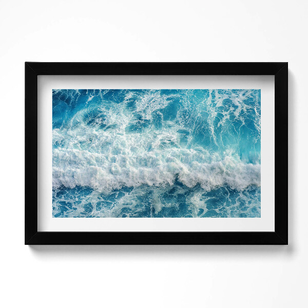 Keretezett kép Madártávlatból egy óceáni hullám