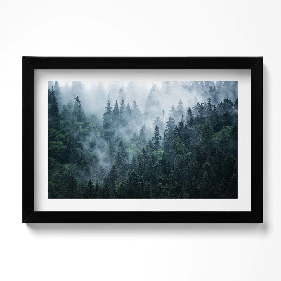 Keretezett kép Ködös hegyi táj