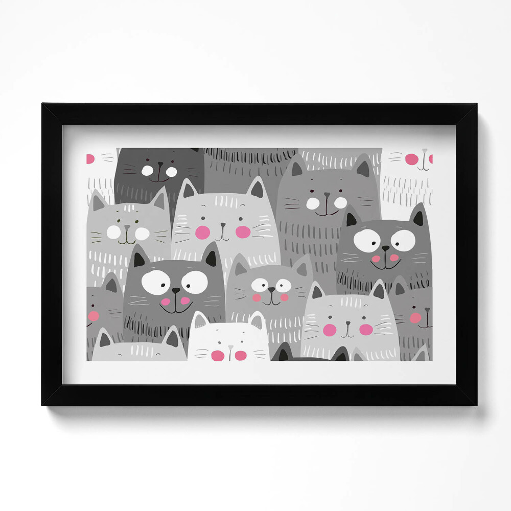 Keretezett kép Mintás macskák