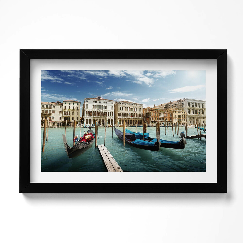 Keretezett kép Gondolák Velence Olaszország
