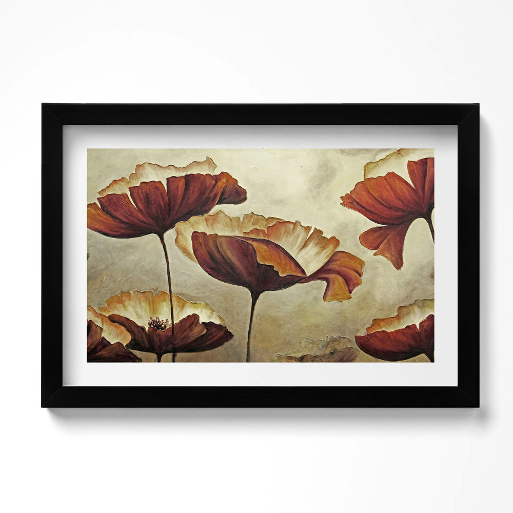 Kép keretben Festett pipacsok