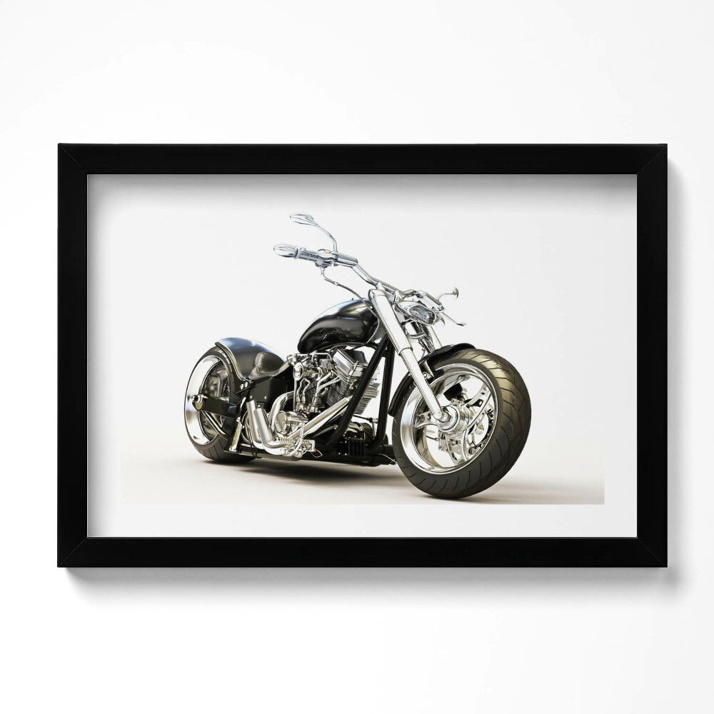 Keretezett kép Fekete motoros