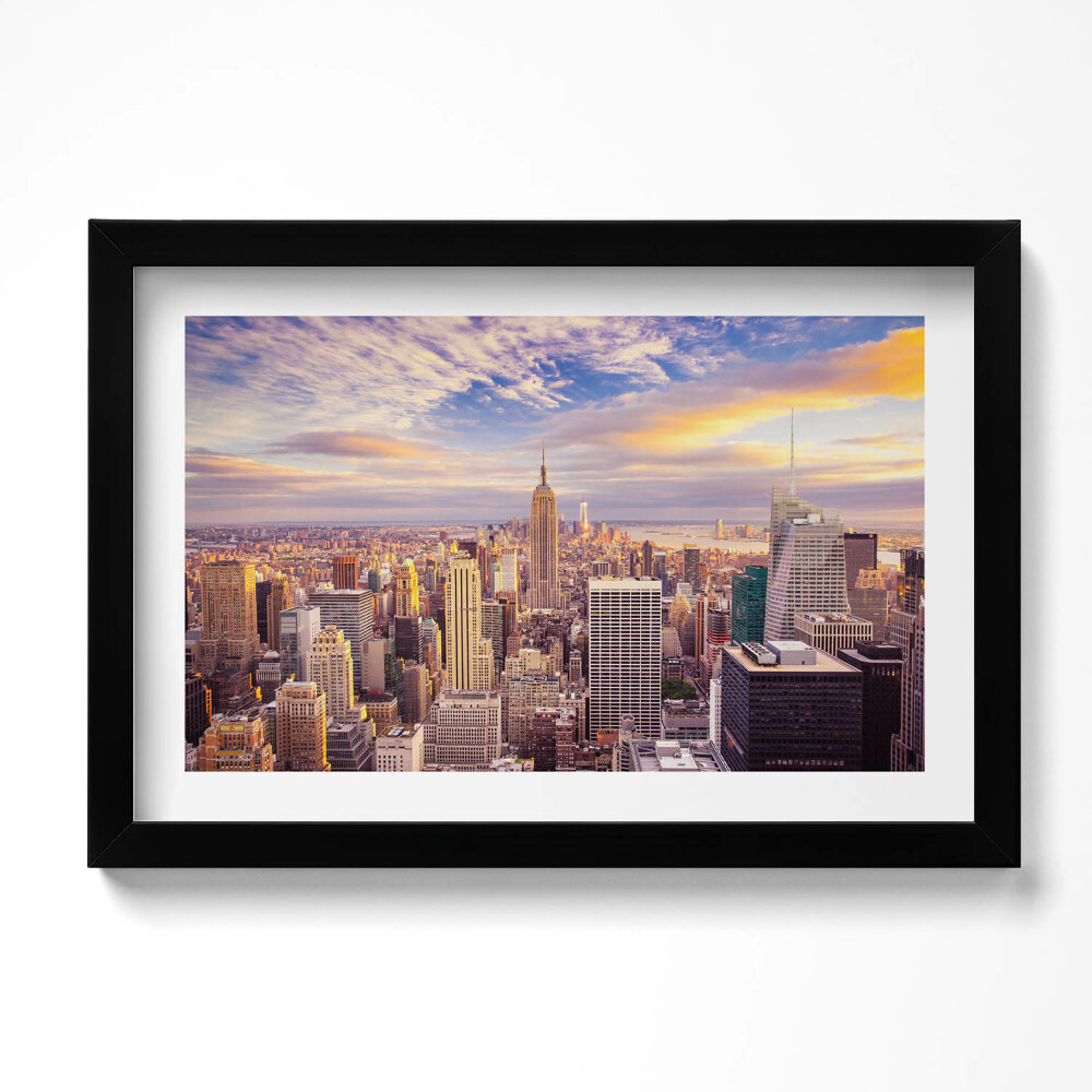 Kép keretben Naplemente New Yorkban