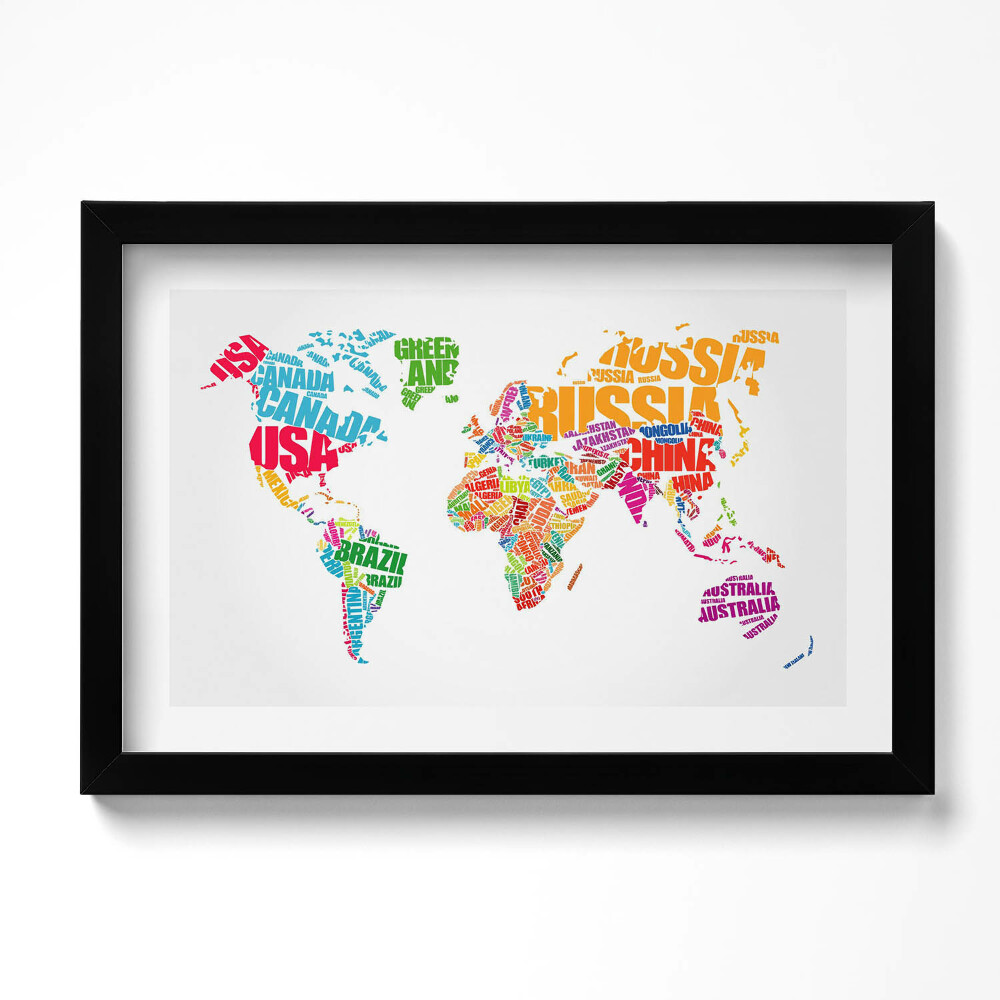 Kép keretben Világtérkép