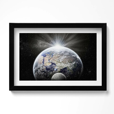 Kép keretben A Föld és a Hold látványa