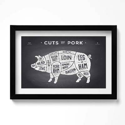 Keretezett kép Disznó - hentes sertéshús plakátja