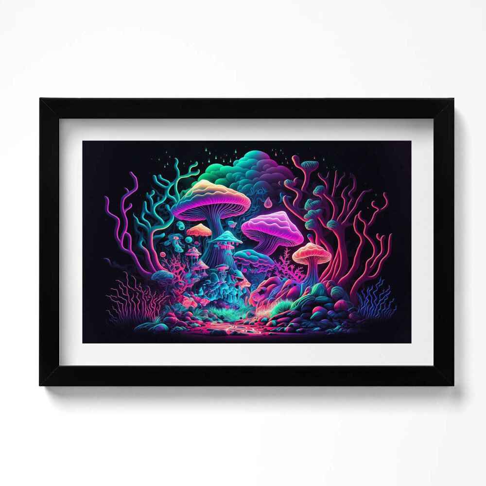 Kép keretben Neon gombák