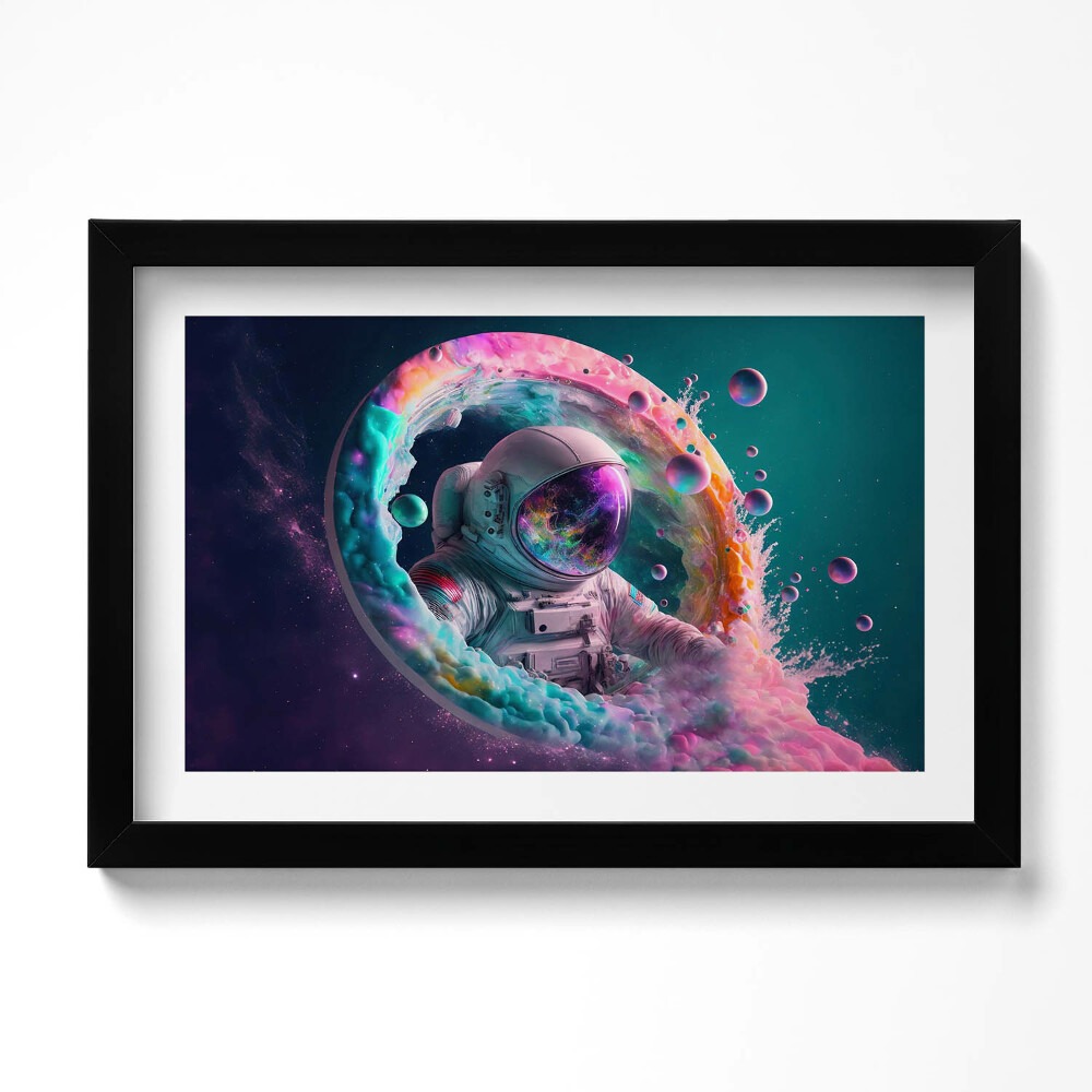 Keretezett kép Kozmonauta színes felhők