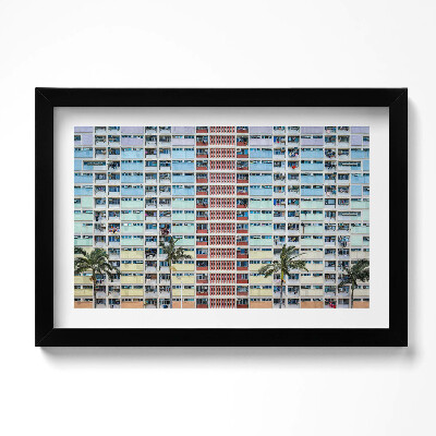 Kép keretben Színes épület Hong Kong