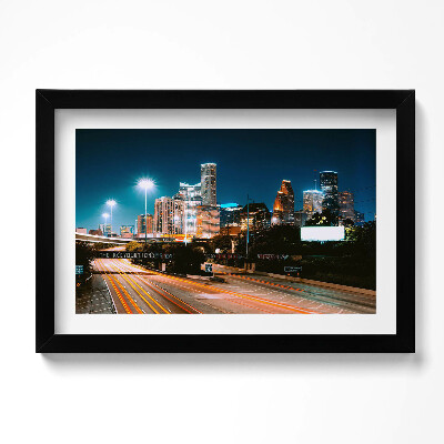 Kép keretben Város éjszaka Houston