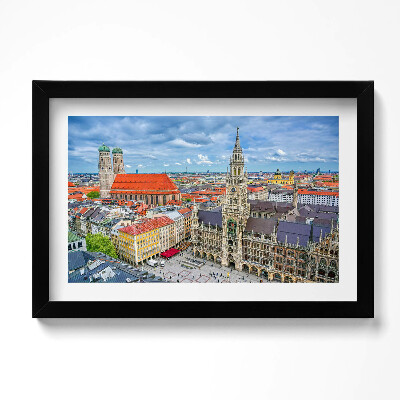 Keretezett kép Városháza Marienplatz Münchenben